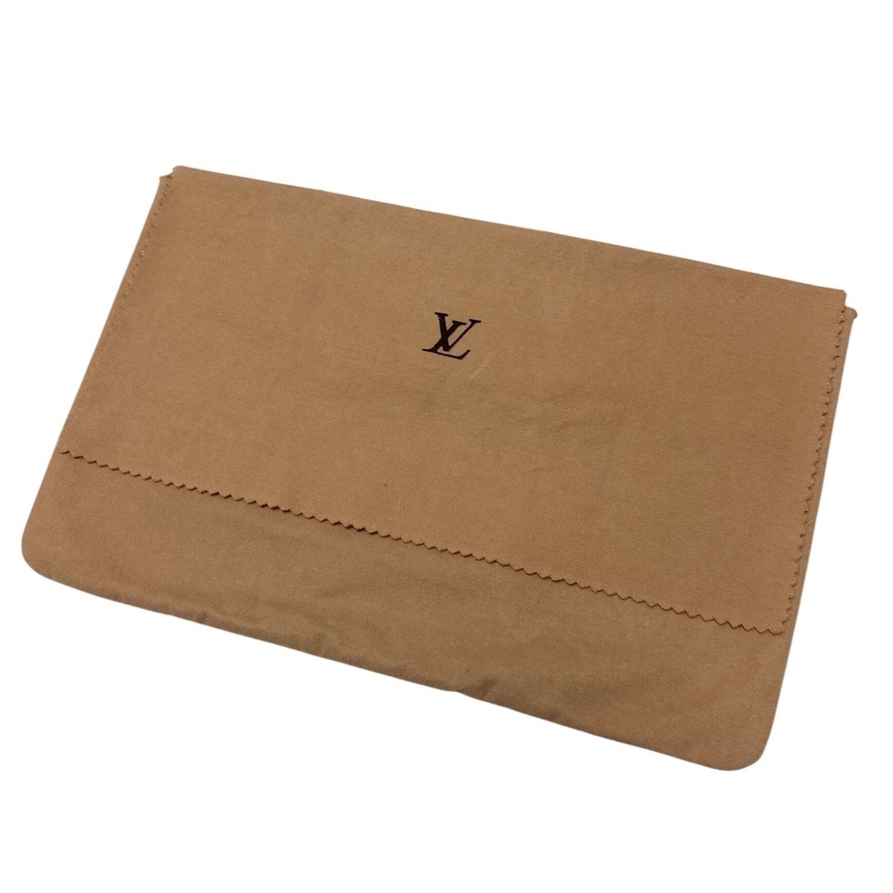 Louis Vuitton Tan Cotton Flannel Dust Bag Logo Protective Sleeve Size 11.5x7